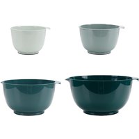 BoxedHome Sunyana Mixing Bowl Set, 4-Pieces, Green, Stackable, Non-Slip Bottom, BPA-Free, Reusable, Suitable for Salad, Meal Prep and Baking