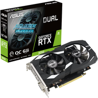 ASUS Dual GeForce RTX 3050 OC Edition 6 GB GDDR6 gamingvideokaart (NVIDIA GeForce RTX 3050 DLSS, PCIe 4.0, 1x HDMI 2.1 a, 1x DisplayPort 1.4 a, DUAL-RTX3050-O6G)