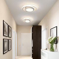 Pheashine aluminium dubbele-ring LED-plafondlamp, wit rond ontwerp, 32 W, 4500 K neutraal wit, set van twee