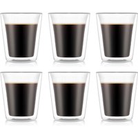 Bodum CANTEEN - Set of 6 Glasses 0.2L - Double Wall - Medium