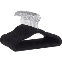ANQI Kids Velvet, Non-Slip Clothes Hangers for Infant and Toddler, 11.6 in (for baby clothes), Pack of 50, Black, New Year Sale , Top gift picks