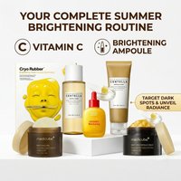 Summer Brightening & Radiance Routine Set - 6-Staps Huidverzorgingsset met Vitamine C & Centella voor donkere vlekken, een stralende huid en een egale teint (Reiniger, Toner, Serum, Crème, Pads & Masker)