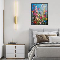 JU7CER Wildflower Diamond Painting Kit - Adult 5D Floral Gem Art Set | Home Decor Craft 12×16 Inches (30×40cm)