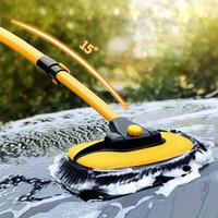 EAFC set van 2 autowasborstels met telescoopsteel, chenille-borstel, microvezel, verstelbare lengte, autoaccessoires