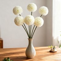 Wei's Moment 6Pcs Artificial Flowers Artificial Hydrangea Decoration for Wedding Vase White