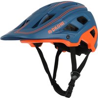 DKONI HS-062 volwassenen mountainbikehelm - blauw/oranje - L 56-61 cm