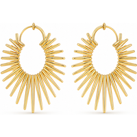 VoxorAI European and American style gold sunflower earrings, stud earrings, all seasons