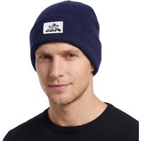 TOP-EX Beanie Hats Men Women 100% Merino Wool Winter Warm Cap for Outdoor Fleece Lined M/L Navy