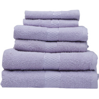 Thread & Loom Towel Set 2 x Bath Towels, 2 x Hand Towels, 2 x Face Cloths Lilac
