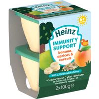 Heinz Banana Apricot And Cereals Immunity Support Pot 6+Months 2 X 100g
