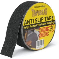 TAPEBEAR Grip Tape anti Slip Traction Tape 2 Inch x 60Ft, non Slip Tape Waterproof Heavy Duty Safety Tape for Indoor Outdoor Steps Stairs Treads, Strong Grip