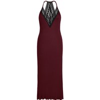 IZURIA lace v-neck wine red suspender dress S
