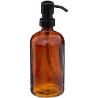 5five Glazen Zeepdispenserdoos - 450 ml, Bruin