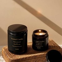 Zooly All-Black Series Geurige Kaars in Crème Pot - Citronella, 200g, 1 stuk