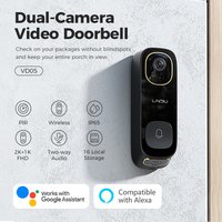 LNDU VD05 2K HD Dual PIR Motion Detection Waterproof IP65 Wireless Wifi Two Way Audio Video Doorbell With Monitor