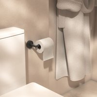 Croydex Epsom Flexi-Fix Toilet Roll Holder - Black