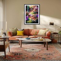 JU7CER 5D DIY Diamond Painting Kit - Fantasy Forest Landscape | Adult & Kids Craft Wall Decor 12×16 Inches (30×40cm)