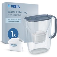 Brita Style Essential Water Filter Jug 3.5L Stone Blue & 1 x Pure Performance Maxtra Pro Cartridge