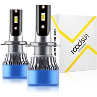 Roadsun H7 Fog Light LED Headlight Bulb Powersports 6000K 800% Brighter Light For UTV ATV Offroad Vehicles