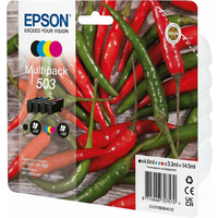 Epson 503 inktcartridge, 4 stuks, origineel, standaardcapaciteit, zwart, cyaan, magenta, geel