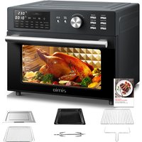 OIMIS Air Fryer Toaster Oven with 21 presets,30L Extra Large Air Fryer, with Rotisserie & Dehydrator,Fit 13" Pizza, 1800W,Gray