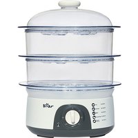 Bear DZG-304 elektrische stoomkoker, 3-laags, 650W-775 W, 10 liter inhoud, 60 min timer, stoomkoker/steamcooker, 775 W