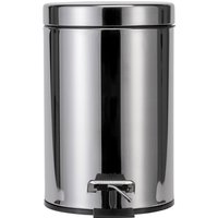 Croydex 3L Soft Close Bathroom Bin - Chrome