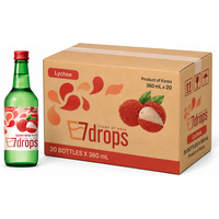7CUPSOFSOJU 7DROPS Soju Lychee Alc. 12% 360 ml x 20