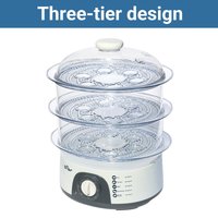 Bear Electric Steamer DZG-304, 3-Layer, 650 W-775 W, 10 L Capacity, 60 Min Timer