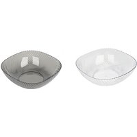 BJ 24cm Transparent Fruit Plate (Black + White)