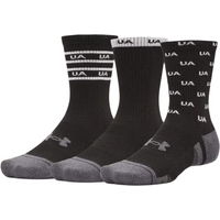 Under Armour Performance Tech Unisex 3-Pack Crew Socks - Black/White