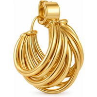 VoxorAI European and American style gold C-shaped circle earrings, stud earrings, all seasons