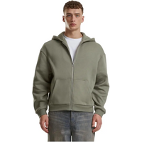 Urban Classics fleece capuchontrui met trekkoord, relaxte pasvorm, paleo-olijfgroen, maat M
