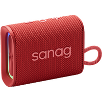 Sanag M13SIIProMax Fabric Strong Bass RGB IPX7 Waterproof Portable Bluetooth Wireless Speaker Weaving Fabric HIFI Outdoor Speaker S-M13SIIProMax-PT-Speaker-Red