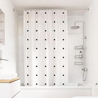 Croydex Shower Curtain Squares Proseal® White/Black 180x180cm