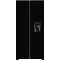 Fridgemaster American Fridge Freezer - Black, 440L, Non-Plumbed, Total No Frost, E Rated, MS83430DEB