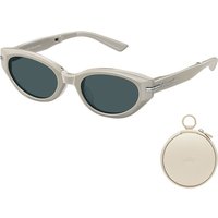 Beneunder FD315-CN303, Cat-Eye Opvouwbare Zonnebril, Grijs-Koffie Frame, Grijze Lenzen