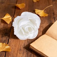 Wei’s Moment 20Pcs Artificial Flowers Roses, Real Touch Foam Roses, Fake Flowers Rose for DIY Wedding Bridal Bouquets Baby Shower Table Centerpieces Home Decorations, Cream White