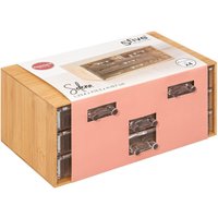 5five Sieradenopbergdoos - Bamboe met 4 lades, Lichtbruin, 24 x 15,5 x 11 cm