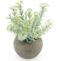 Candlelight Artificial Dwarf Ambulia in Concrete Effect Pot 16cm