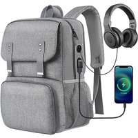 【Summer Cooler Bag】Backpack with Insulated Lunch Bag for Women, Water Resistant Travel Computer Bag, College Daypack, fits 15.6Inch Laptop