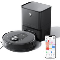 Proscenic Q8 Max robotstofzuiger met dweilfunctie, 6000 Pa, 200 min, robotstofzuiger met afzuigstation, 3 liter stofzak, intelligente lasernavigatie met 5 kaarten, app-bediening, Alexa