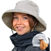 TOP-EX Women’s Wide Brim Bucket Sun Hat with Ponytail Hole Summer Packable Sunhat for Travel Beach Outdoor Grey