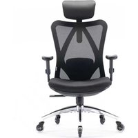 SIHOO Office Chair Ergonomic Desk Chair, Breathable Mesh Design High Back Computer Chair, Adjustable Headrest and Lumbar Support, Upgraded to Rollerblade Wheels (Black)