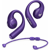 Soundcore AeroFit Pro draadloze oorhaakheadset voor bellen/muziek/sport/dagelijks gebruik, Bluetooth, paars