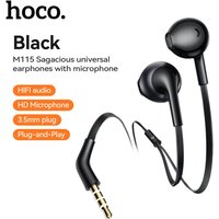 M115 Sagacious Universal Earphones with Microphone - Black