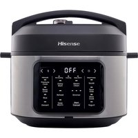 Hisense 6L Multicooker - Black, 10 Programmes, Stainless Steel, Functions as Pressure Cooker, Slow Cooker, Rice Cooker & Steamer, MC6SBUK