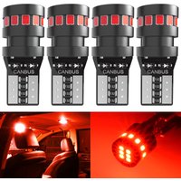 OUSHI W5W LED Bulb, Canbus Error Free T10 501 194 168 2825 12V Replacement Bulbs for Car Interior Dome Map Door Courtesy License Plate Lights, Brilliant Red(Pack of 4)