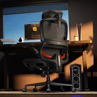 SIHOO B100JT Office Chair with Footrest, Comfy Ergonomic Office Chair, Computer Chair with Adaptive Lumbar Support & Wide Headrest, Flip-up Armrests, Swivel Desk Chair for Long Hours, Without Footrest, Black