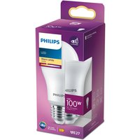 Philips Light Bulb LED Globe Frosted Screw E27 Warm White 100W Non-Dimmable